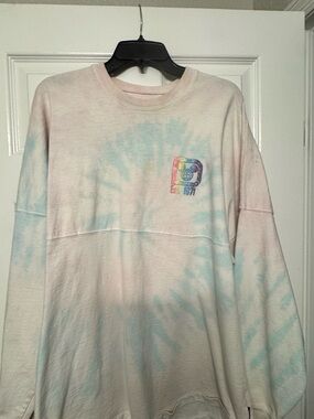 Disney Tie-Dye Pastel Long Sleeve Tee - Pink & Light Blue